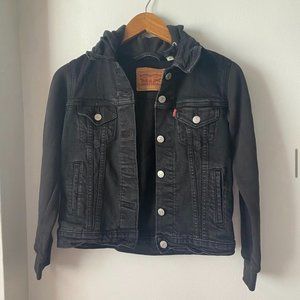 Black Levis Jacket with Hoodie